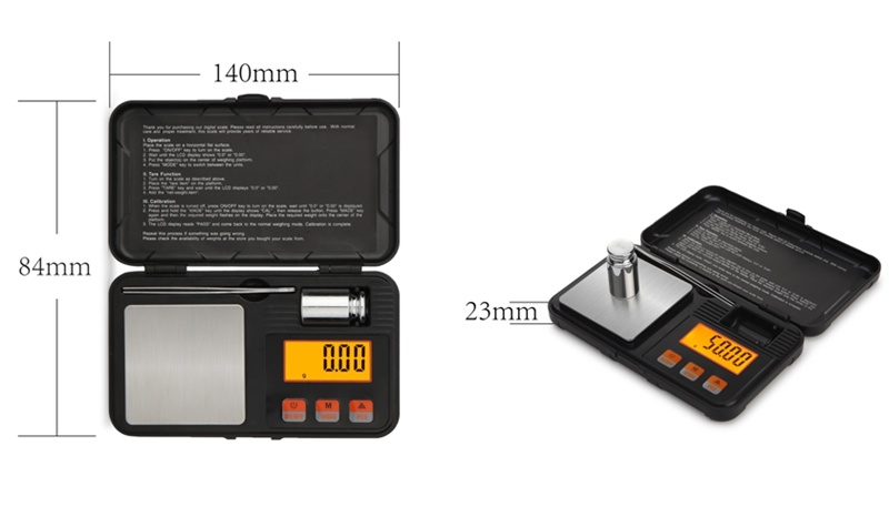 300g x 0.01g Compact high precision electronic pocket scale