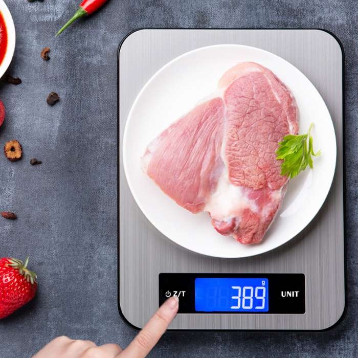 Large Stainless Steel Platform USB Rechargeable Digital Kitchen Scale