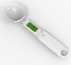 300g x 0.1g Pet Food Weighing Electronic Digital Spoon Scale with Detachable scoop